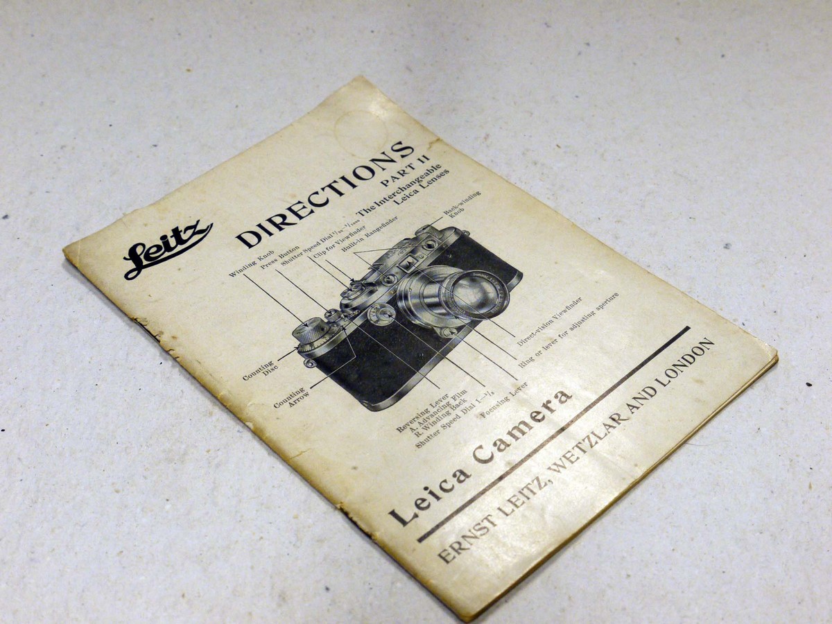 mwclassiccameras-20241206-389 Leitz Directions Part II - The Interchangeable Leica Lenses booklet c1935. 22 pages in English