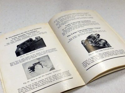 Leitz Directions Part II - The Interchangeable Leica Lenses booklet c1935. 22 pages in English