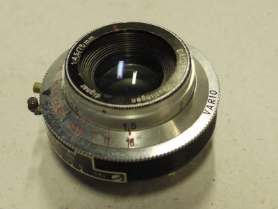 Dacora 75mm f4.5 Dignat coated lens in Vario shutter (Taken off a folding medium Format camera)