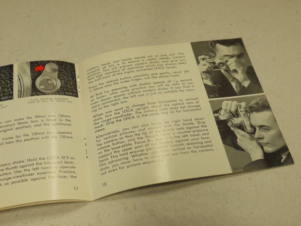 mwclassiccameras-20241219-136 Leitz Leica M3 Original Instructions c1965, with cover. 28 pages in English