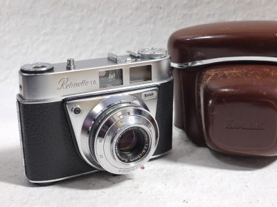 Kodak Retinette 1A 35mm Selenium metered camera with Schneider 45mm f2.8 Reomar lens + ER case with strap