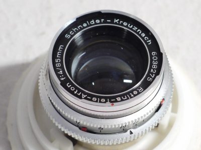 Schneider 85mm f4 Retina-Tele-Arton Deckel DKL mount Retina Reflex lens + Keeper case