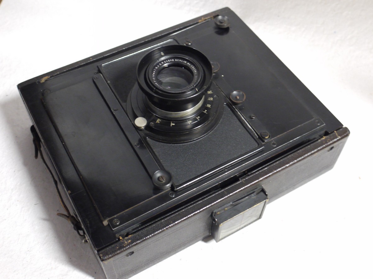 mwclassiccameras-20250124-252 Goerz Anschutz 7x5 inch Strut-folding Plate camera with Focal Plane shutter & Goerz 210mm f6.8 Dagor Dopp-Anastigmat lens with helicoid focusing
