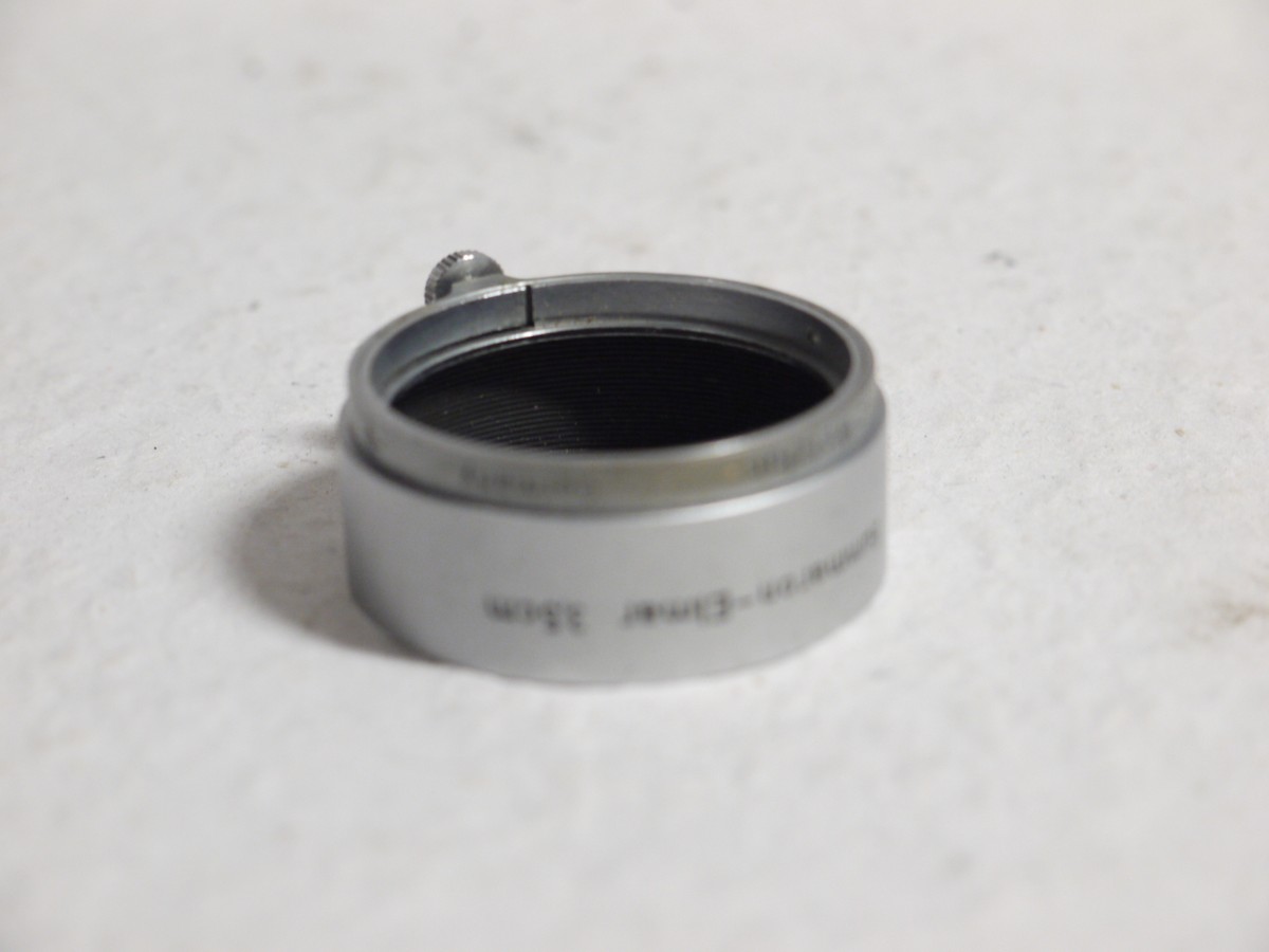mwclassiccameras-20250124-311 Leitz A36 Push-on chrome lens hood (FOOKH), for 35mm Elmar & Summaron L39 lenses