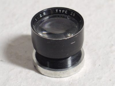P Angenieux 75mm f2.8 Type Z5 viewing lens from the French TLR cameras (NO IRIS DIAPHRAGM)