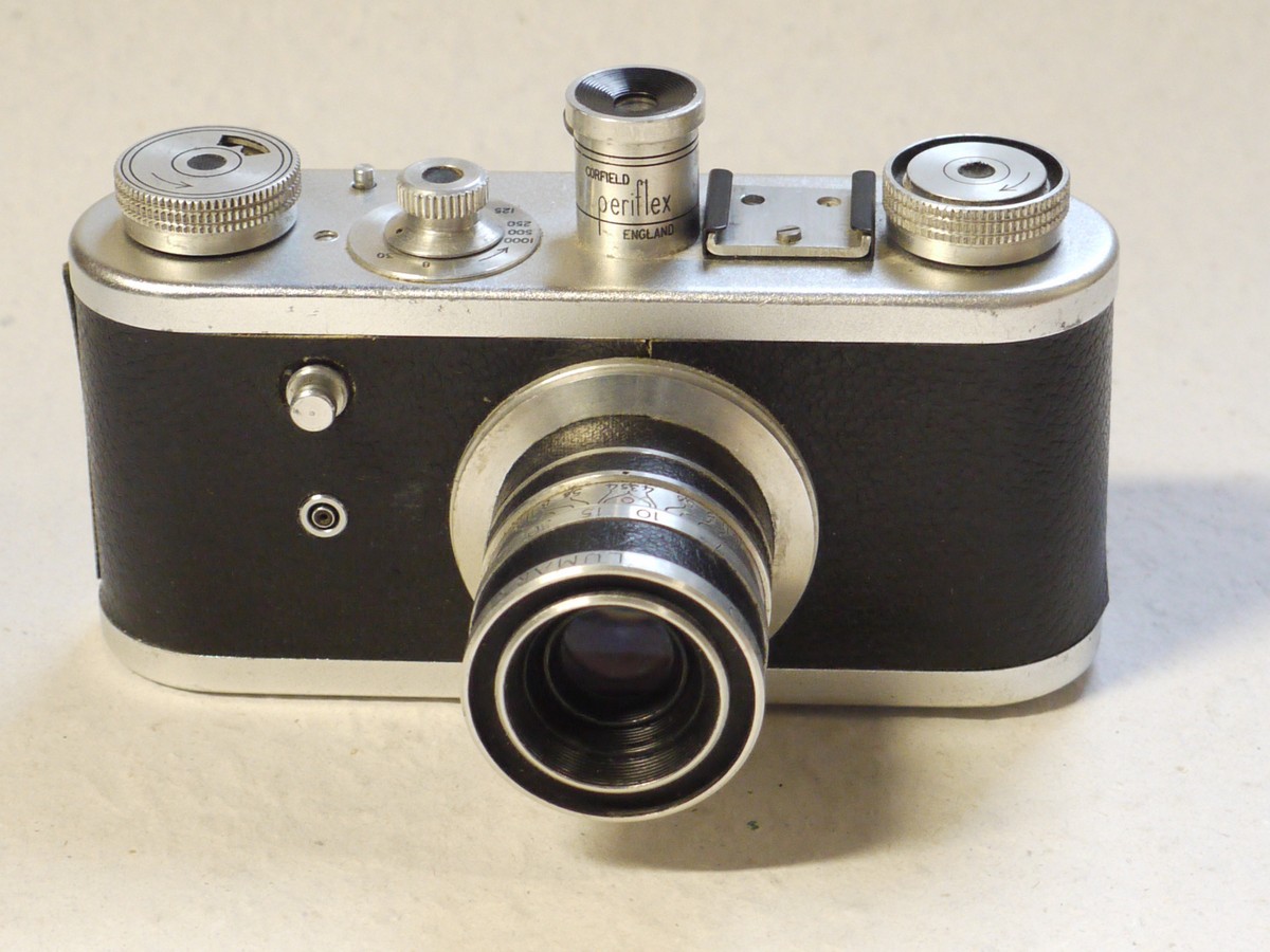 mwclassiccameras-20250131-136 Corfield Periflex I Leica Copy, chrome, L39, + 50mm f3.5 Lumar-X lens with front cap
