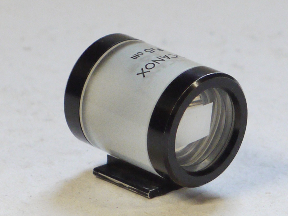 mwclassiccameras-20250131-166 Foca Focanox 5cm Optical shoe finder, black, with transuscent barrel. UNCOMMON