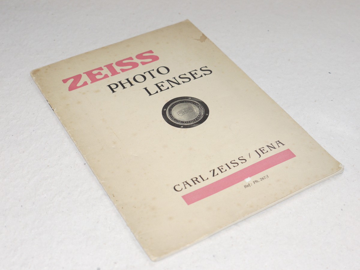 mwclassiccameras-20250131-30 Carl Zeiss / Jena Photo Lenses (Ph 267/1) c1929 Booklet. 34 pages in English. RARE