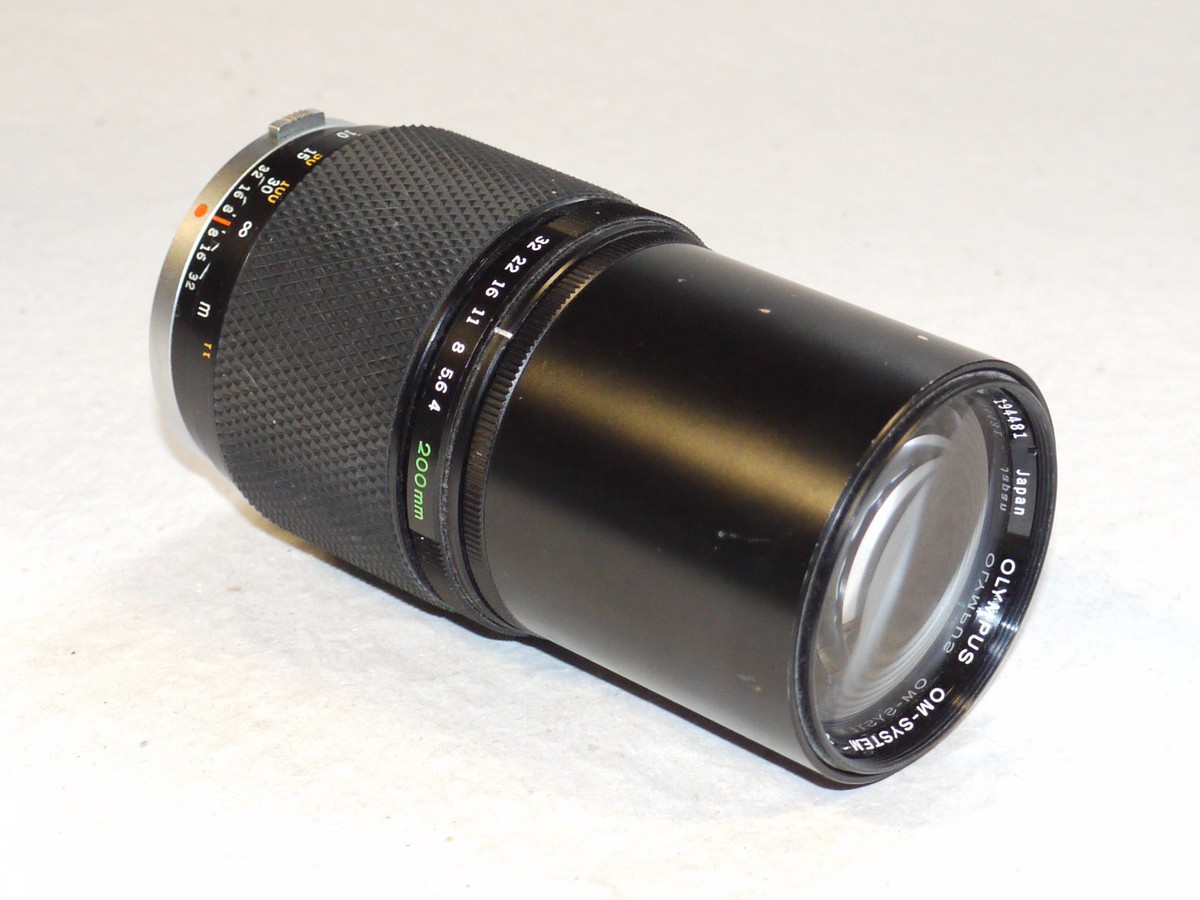 mwclassiccameras-20250131-47 Olympus 200mm f4 Zuiko MC OM mount lens + Kinor 1A Clear filter & Rear cap