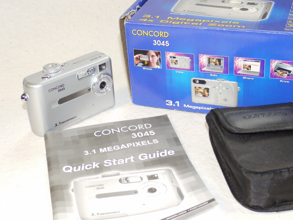 mwclassiccameras-20250131-95 Concord 3045 3.1MP Compact Digital camera with 8-47mm f2.8 4X Digital Zoom + strap, leads, instructions & Box