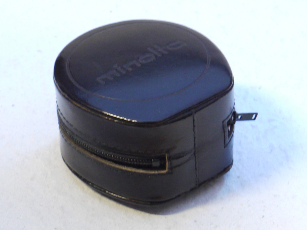 mwclassiccameras-20250207-113 Minolta 57mm D57KG metal lens hood fior 58mm f1.4 lens, with fixing screw + Minolta case