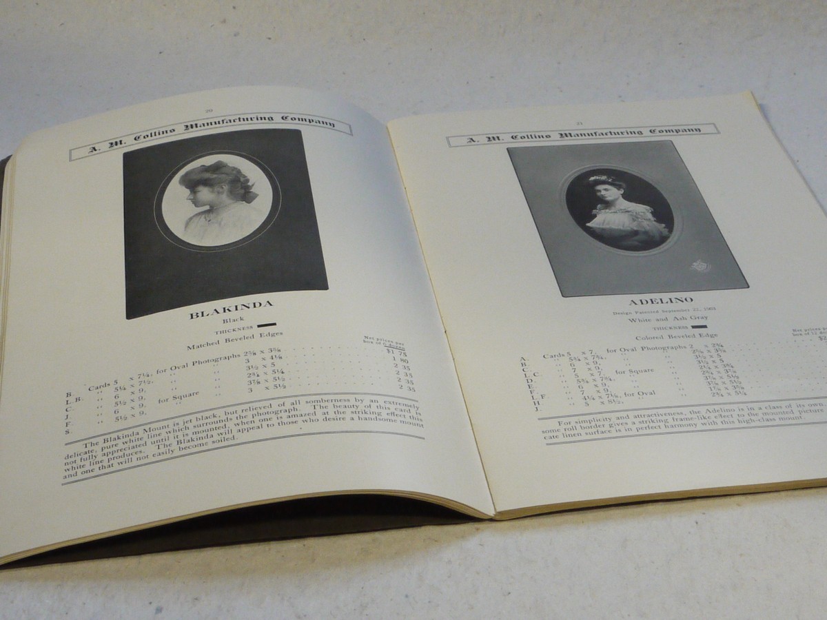 mwclassiccameras-20250207-142 Price List of Photographic Card Stock 1905 Booklet by A M Collins USA, including an original letter from A M Collins 1905