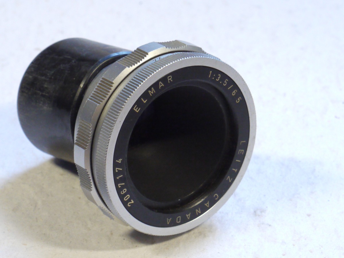mwclassiccameras-20250207-93 Leitz Canada 65mm f3.5 Elmar Macro Visoflex lens + Leitz Caps & matching numbered Box