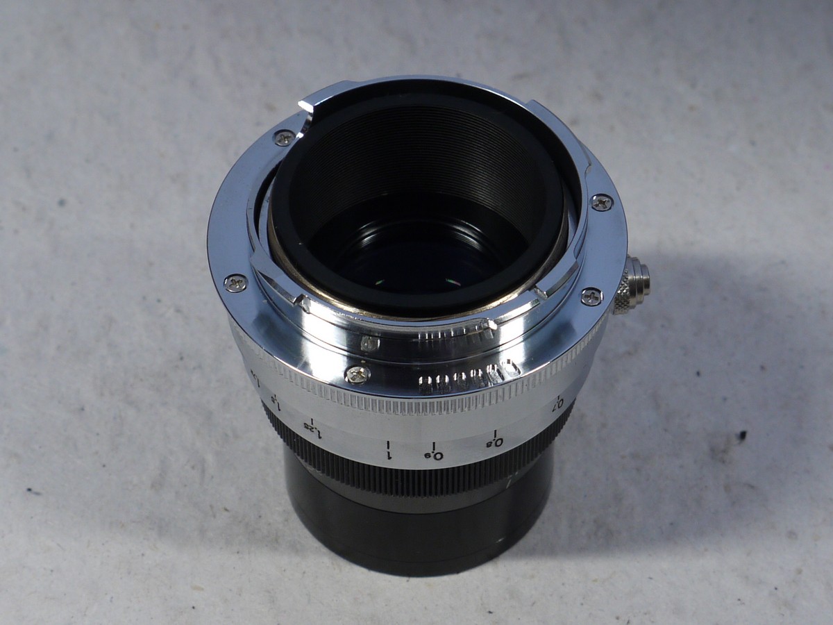 mwclassiccameras-20250214-52 Super Cine Retro 50mm f1.8 Type S1 Leica M mount lens (No.100052). Made from FRENCH SOURCED GLASS in China as a replica of the Angenieux 50mm f1.8 Type S1 Rare lens. With Lens hood, front & rear caps, Numbered Certificate, leather case & Box. ONE OF ONLY 200 MADE