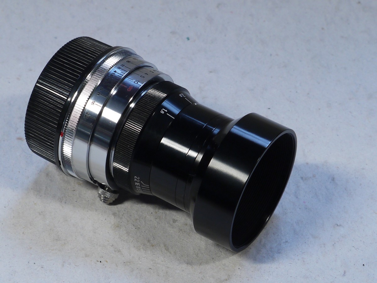 mwclassiccameras-20250214-53 Super Cine Retro 50mm f1.8 Type S1 Leica M mount lens (No.100052). Made from FRENCH SOURCED GLASS in China as a replica of the Angenieux 50mm f1.8 Type S1 Rare lens. With Lens hood, front & rear caps, Numbered Certificate, leather case & Box. ONE OF ONLY 200 MADE