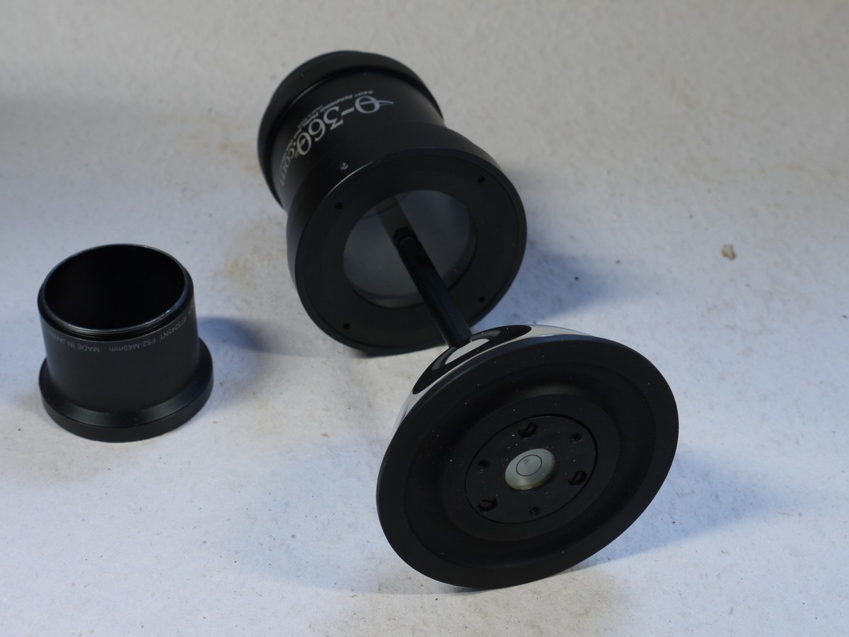 mwclassiccameras-20250214-95 Q-360 Panoramic Optic for use with the Nikon Coolpix 5400 camera (110 degree coverage), with instructions & case
