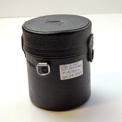 Pentax Original leather lens case for the 85mm f1.9 Super Takumar M42 lens. 100x85mm
