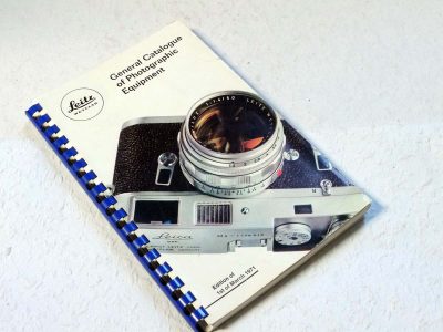 Leitz General Catalogue of Photographic Equipment c1971. 158 pages in English