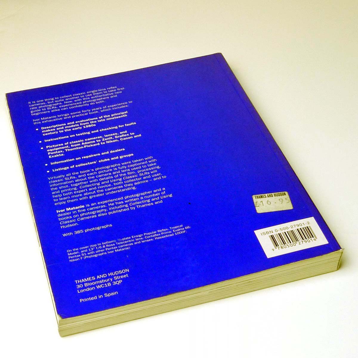 mwclassiccameras-20250228-158 Collecting and Using Classic SLRs, book by Ivor Matanle c1997. Softbound. 264 pages in English