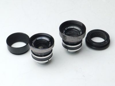 Leitz Wetzlar set of 2 x Leicina cine lens attachments (6.25mm f2 + 9mm f2 Dygons)