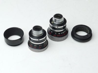 Leitz Wetzlar set of 2 x Leicina cine lens attachments (6.25mm f2 + 9mm f2 Dygons)