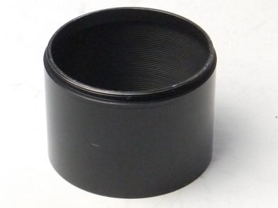 Corfield 52mm screw-in black metal lens hood, marked "52x0.75"