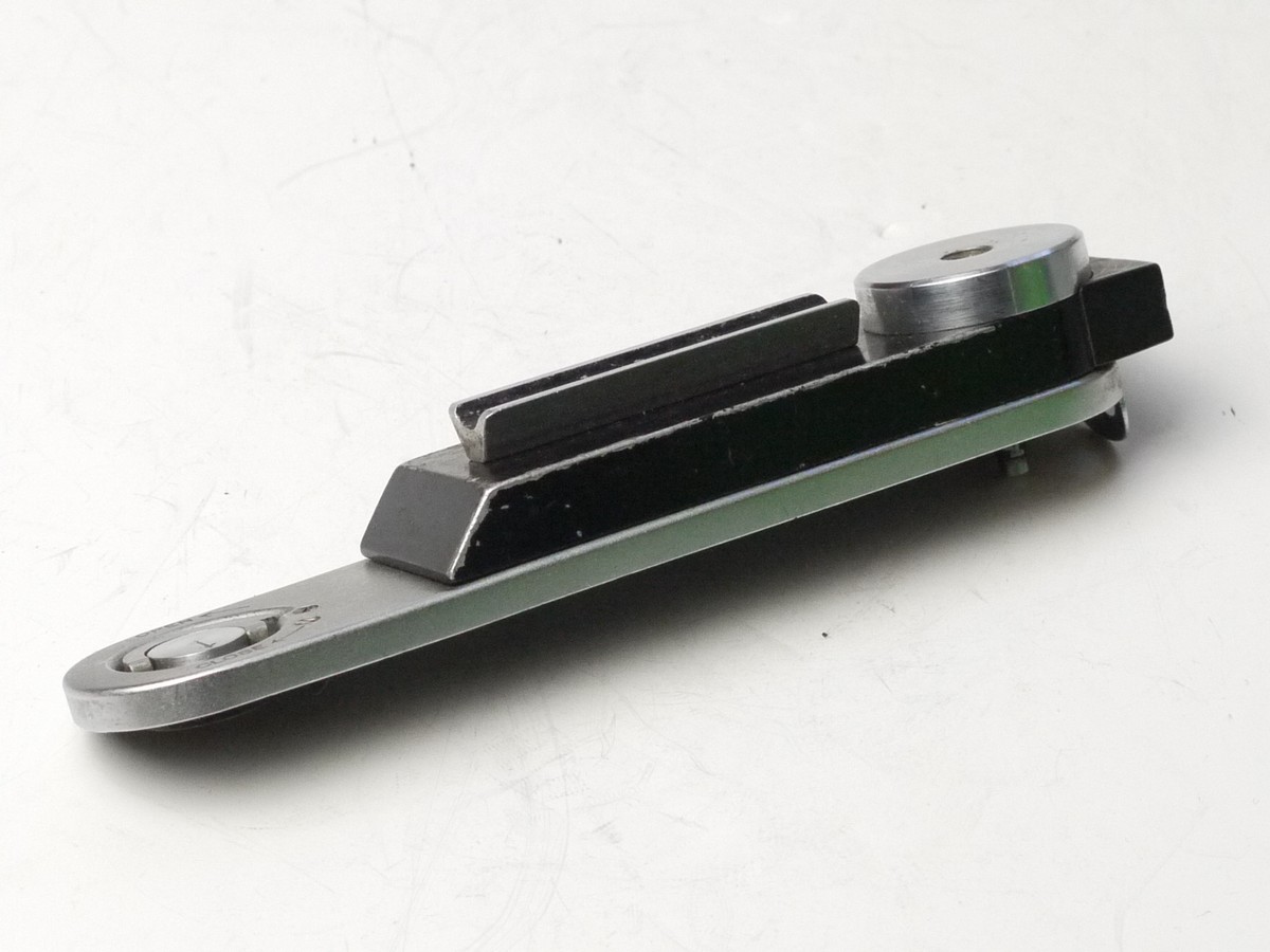 mwclassiccameras-20250321-158 Leitz chrome baseplate for IIIc/IIIf with sockets for flash lead & fixing rail