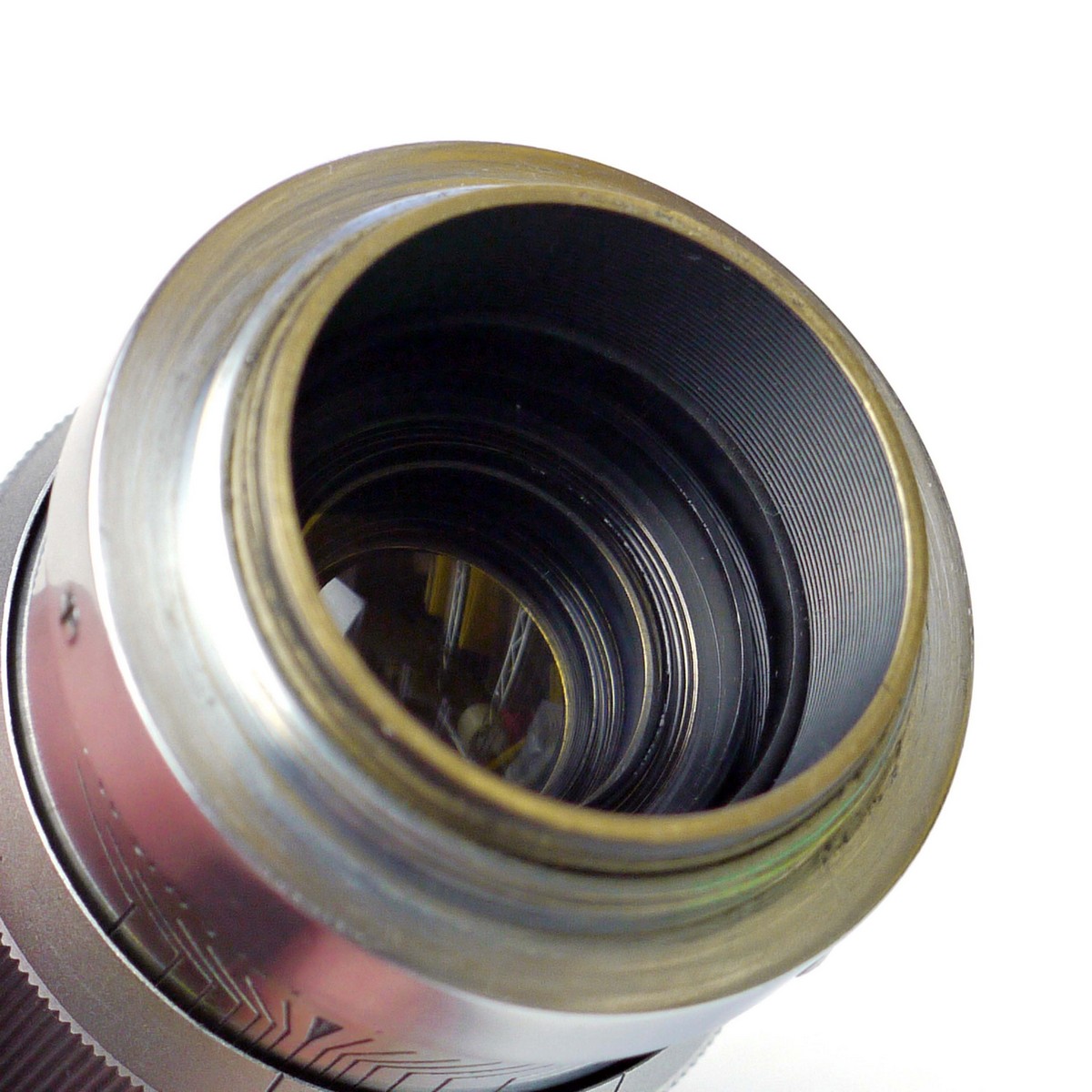 mwclassiccameras-20250328-12 Chiyoko (Minolta) 13.5cm f4 Tele Rokkor C chrome L39 rangefinder coupled lens, for Minolta 35 Leica copy & usable on all Leica L39 cameras. With rear cap