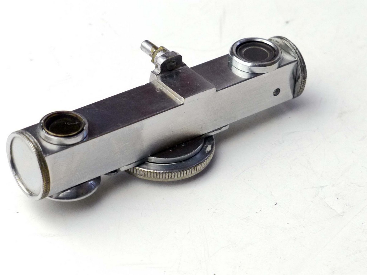 mwclassiccameras-20250404-141 German made short base rangefinder, chrome, with pillar (No Accessory Shoe) Scale in Metres. Copy of the Leitz HFOOK