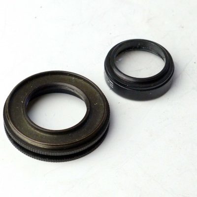 Leitz 39mm screw-in filter adapter for the Hektor lens + Leitz 25mm screw-in Close-Up 1 Lens. UNCOMMON