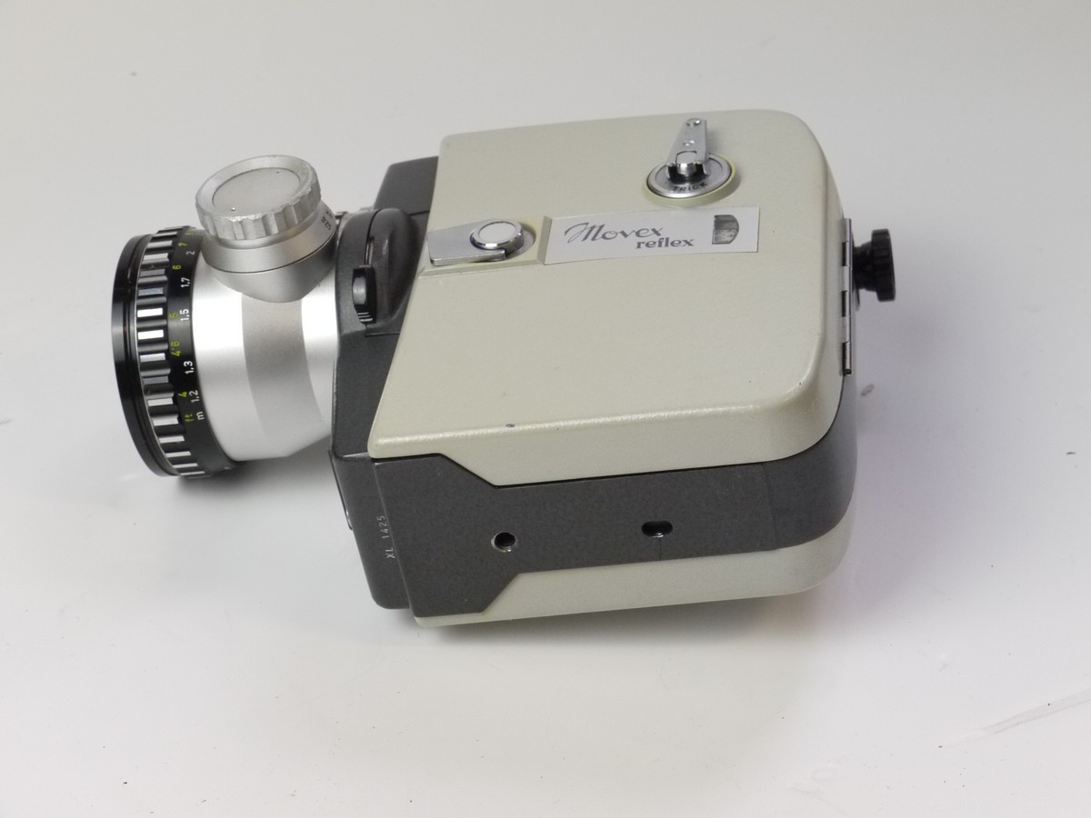 mwclassiccameras-20250418-187 Agfa Movex Reflex Standard 8 Spring motorized camera with Schneider 7.8-37.5mm f1.8 Variogon & Agfa 13mm f1.8 Movestar interchangeable bayonet mount lenses, hand grip, 5 x Film Cassettes, Three Filters, Lens Hood, Hand Strap & Agfa Outfit case