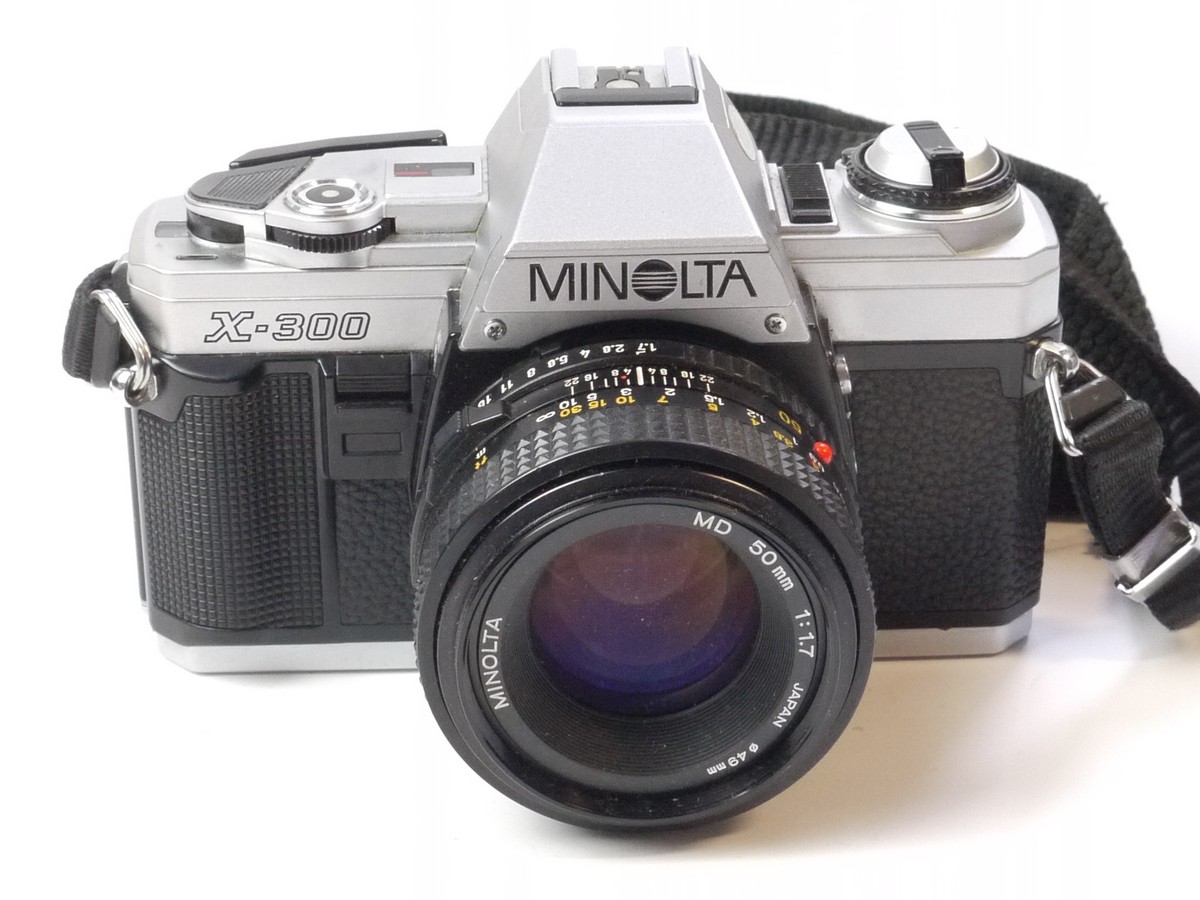 mwclassiccameras-20250418-22 Minolta X-300 35mm SLR + 50mm f1.7 MD lens & Minolta Neck Strap