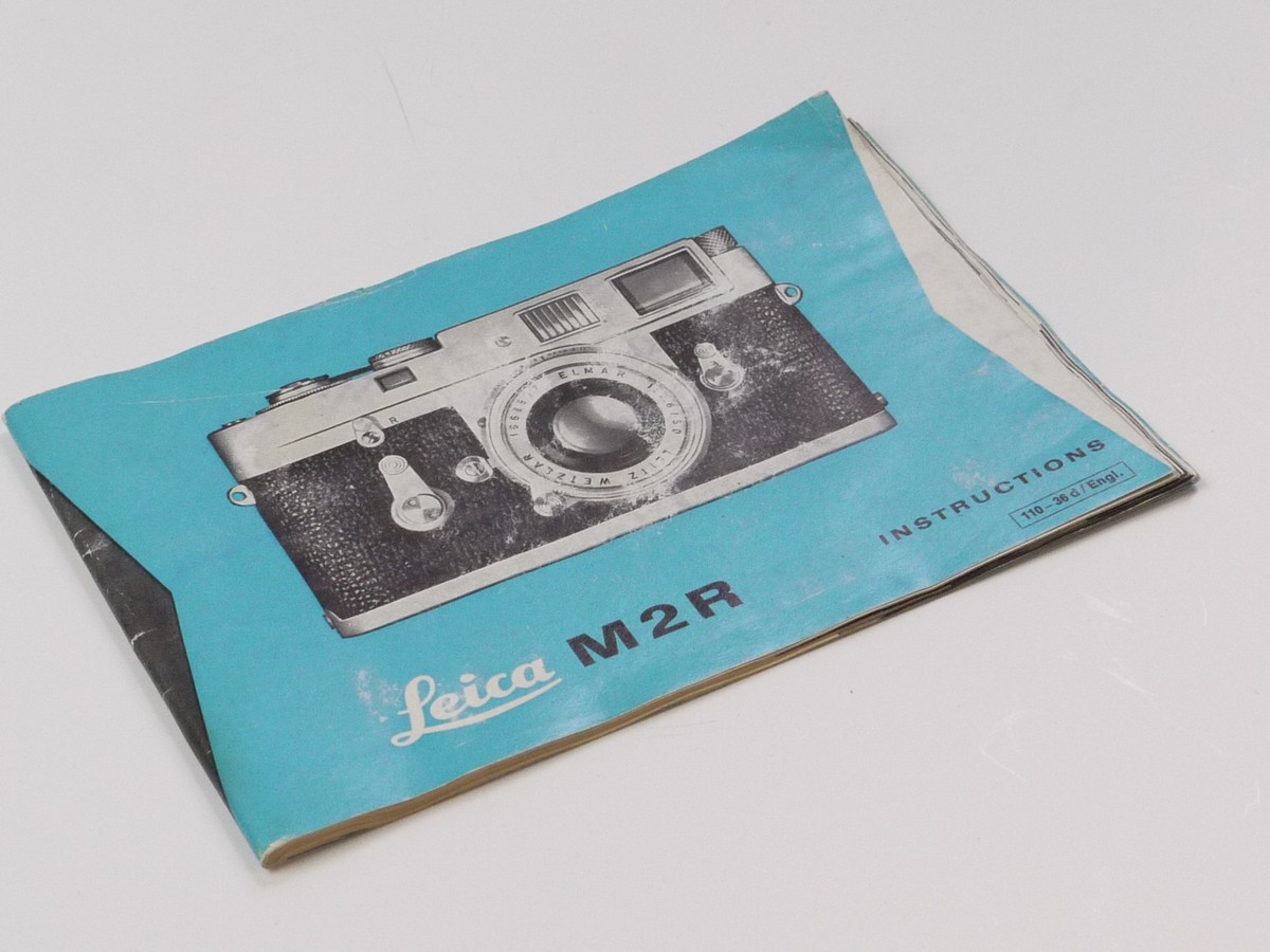 mwclassiccameras-20250418-76 Leitz Leica M2R Original Instructions c1969, with cover. 32 pages in English. RARE