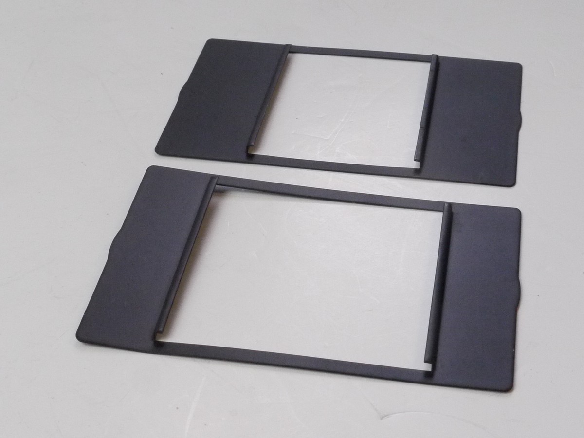 mwclassiccameras-20250425-172 Unbranded set of Two Metal Film Chambre masks (6x4.5 & 6x6) for inserting into 6x9 folding camera