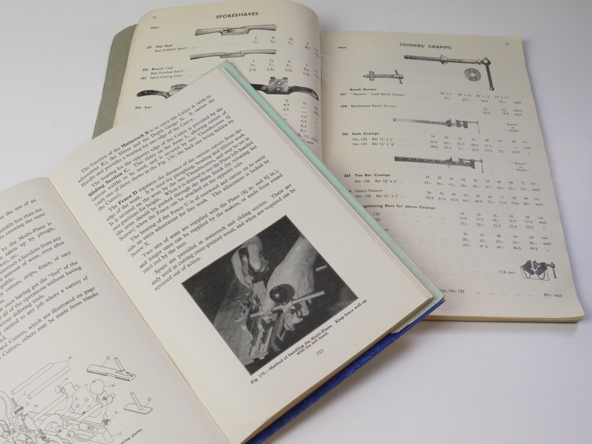 mwclassiccameras-20250425-28 Set of Two Books on Tools - Planecraft, Hand Planing by Modern Methods c1959 (256 pages) + "Tools" Book c1956 (102 pages)