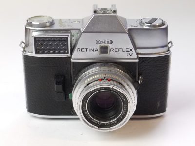 Kodak Retina Reflex IV 35mm Selenium metered SLR + Schneider 50mm f2.8 Retina-Xenar Deckel mount lens + ER case