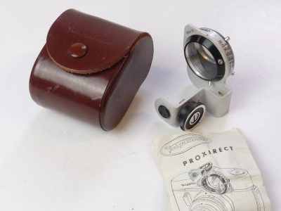 Voigtlander Proxirect close-up rangefinder/Close-Up lens device (93/192) in Vito B/BL/Vitomatic 1 cameras + instructions & Voigtlander leather case