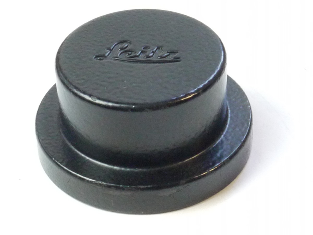 mwclassiccameras-20250502-156 Leitz M Rear Cap, black, with deep base for Super Angulon wide-angle M lens. UNCOMMON