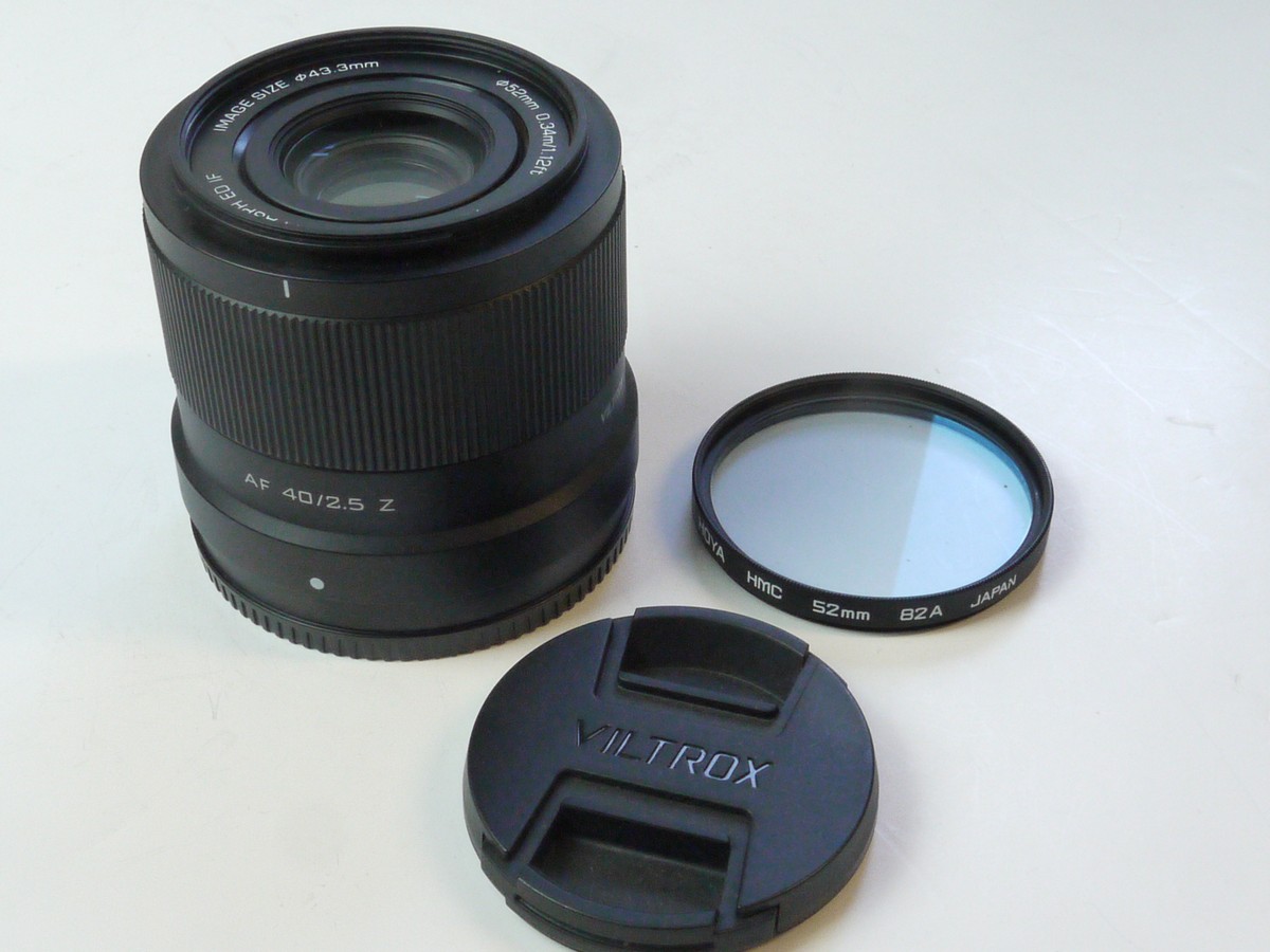 mwclassiccameras-20250502-33 Viltrox AF 40mm f2.5 Z lens, STM Aspherical ED IF lens for Nikon Z Mirrorles camera + Hoya UV filter, Viltrox Caps, pouch case, Instructions & Box with sleeve