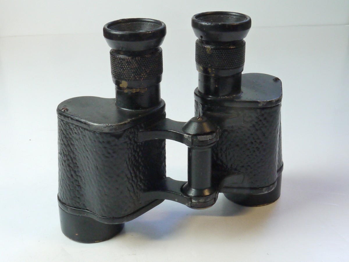 mwclassiccameras-20250509-17 Wray London 6x30 Britex Military Binoculars with Arrow marking.