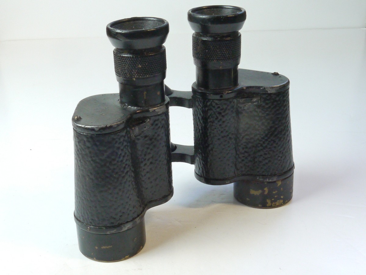mwclassiccameras-20250509-18 Wray London 6x30 Britex Military Binoculars with Arrow marking.