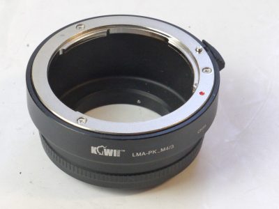 Kiwi LMA-PK_M4/3 Lens mount adapter for using Pentax K lenses on Micro Four Thirds Cameras