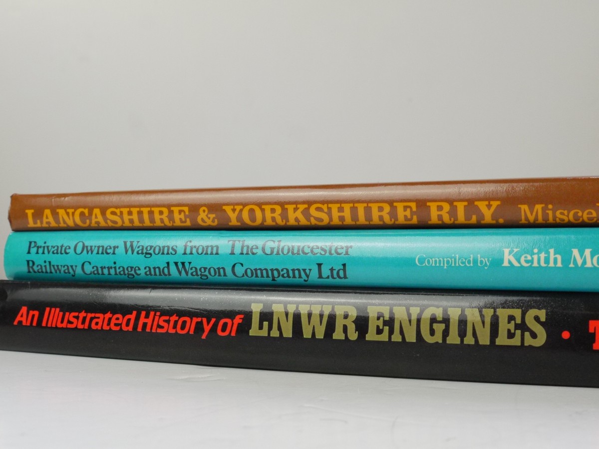 mwclassiccameras-20250523-161 Set of Six OPC Railwayana Publications. LMS Coaches c1977 & Midland Carriages c1984, both by Jenkinson & Essery, Illustrated History of LNWR Coaches by Jenkinson c1978, Illustrated History of LNWR Engines by Tslbo c1955, Private Owner Wagons from The Gloucester Railway Carriage and Wagon Co. Ltd by Montague c1981 & Lancashire & Yorkshire RLY by Coated c1983. All Hardbaclk with dust covers