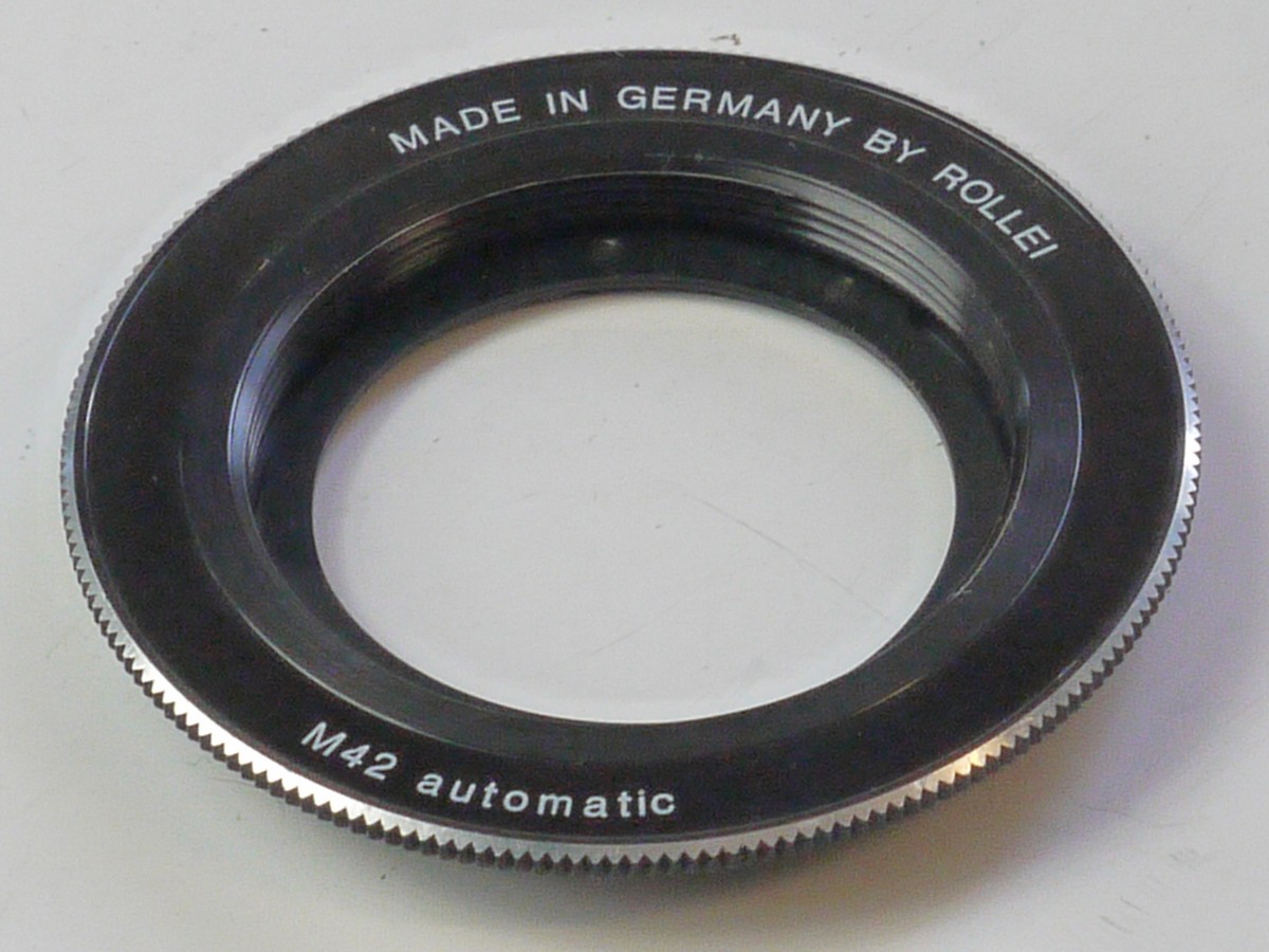 mwclassiccameras-20250523-52 Rollei Automatic Lens Mount Adapter for using M42 lenses on Rollei SL35 QBM bayonet mount cameras