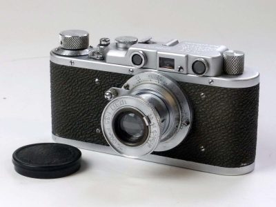 Fed I Leica II Copy (No.110494) + Fed 50mm f3.5 chrome collapsible L39 RF coupled lens & plastic front cap
