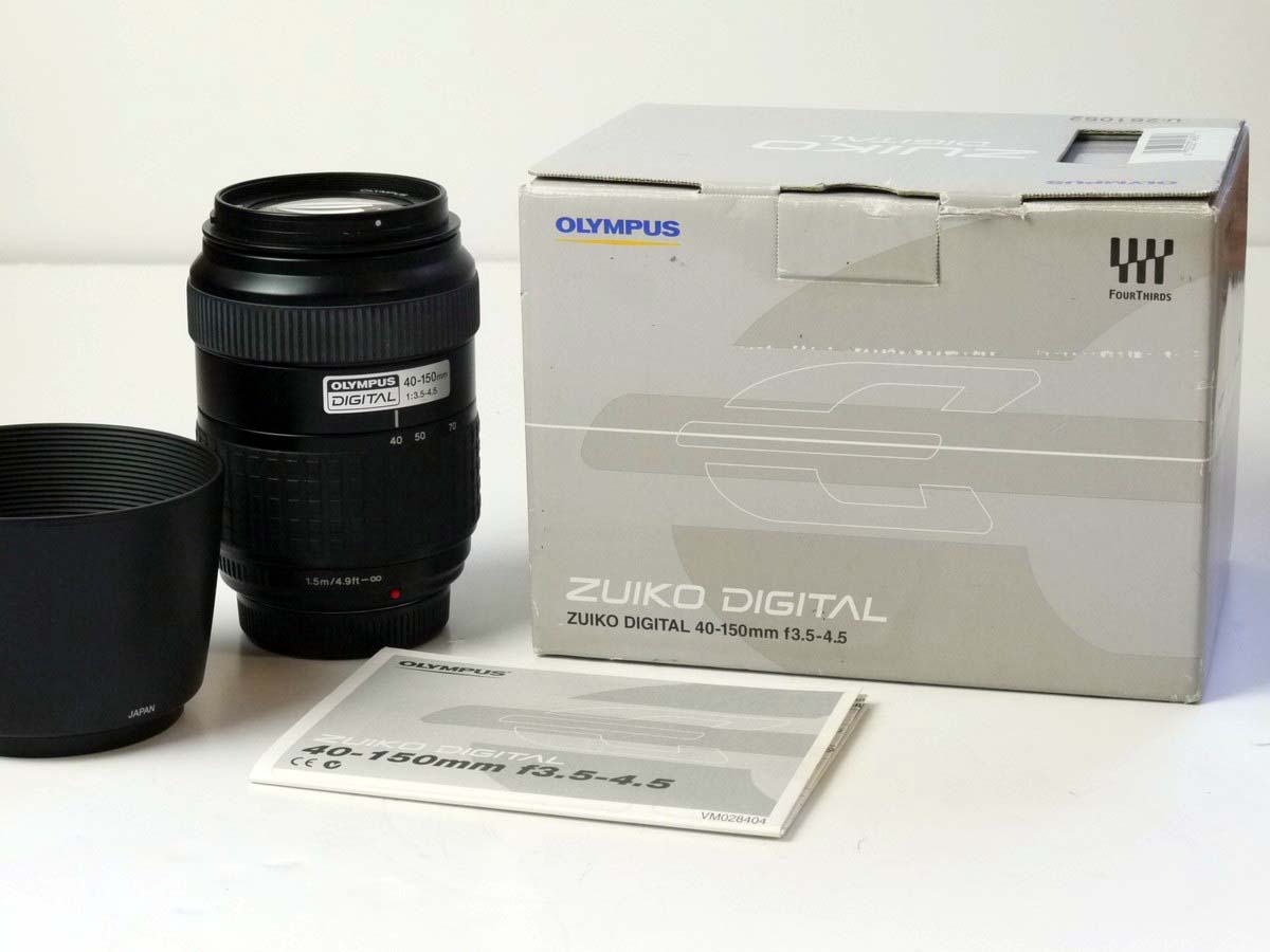 Olympus 40-150mm f3.5-4.5 Zuiko Digital lens, Four Thirds mount + 