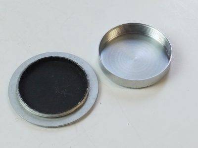 Leitz L39 Body Cap & Rear Lens Cap, both chrome early vintage