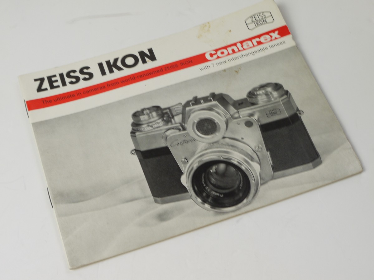 mwclassiccameras-20250606-126 Zeiss Ikon "The Ultimate in cameras from world-renowned ZEISS IKON Contarex with 7 new interchangeable lenses" c1963. 24 pages in English