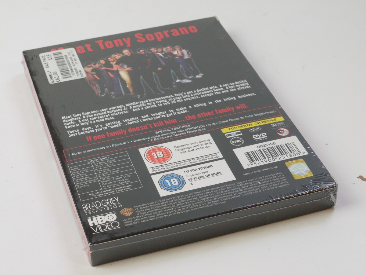 mwclassiccameras-20250606-141 The Sopranos Complete Series 1. A 4 DVD Disk Collectors Edition with Special Featuyres. PAL/Region 2 (UK). Sealed. Unused