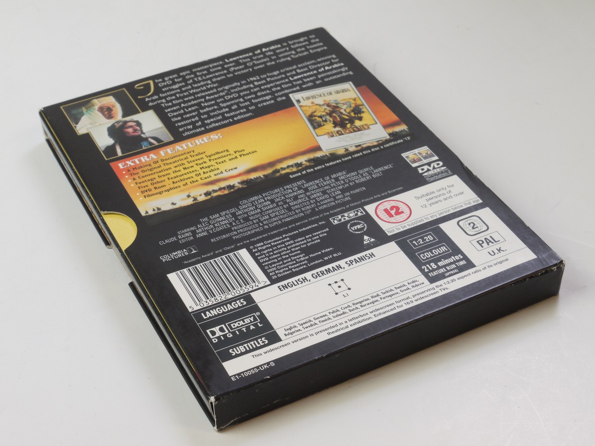 mwclassiccameras-20250606-185 Lawrence of Arabia by David Lead2 2 DVD Disc Set withBooklet & Extra Features. PAL/Region 2